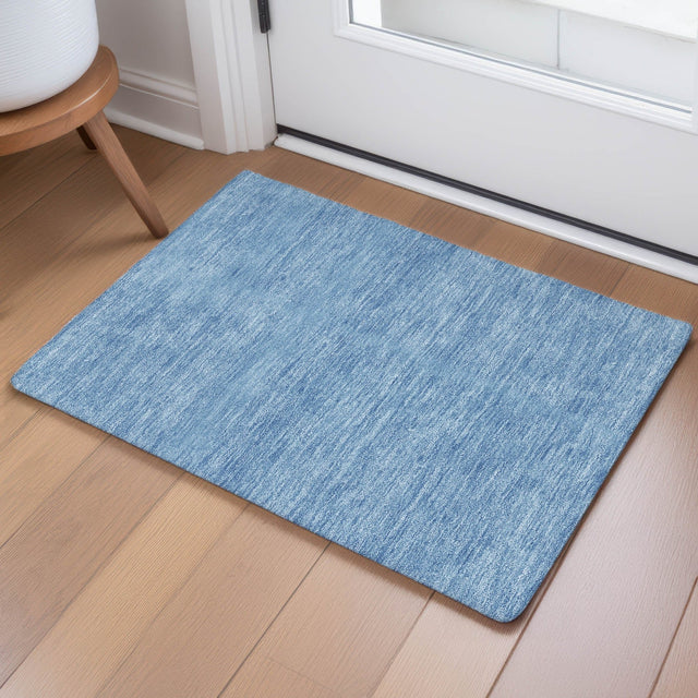Dalyn Soft Essentials SE6 Denim Rug shown in a room