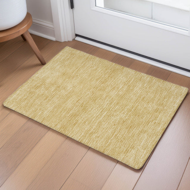 Dalyn Soft Essentials SE6 Gold Rug shown in a room