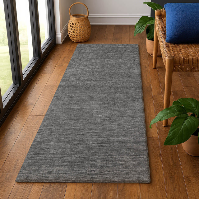 Dalyn Soft Essentials SE6 Graphite Rug shown in a room