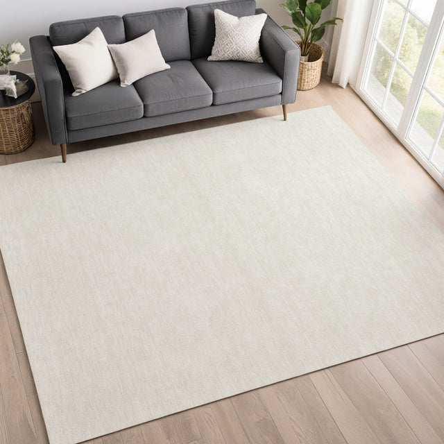 Dalyn Soft Essentials SE6 Ivory Rug shown in a room