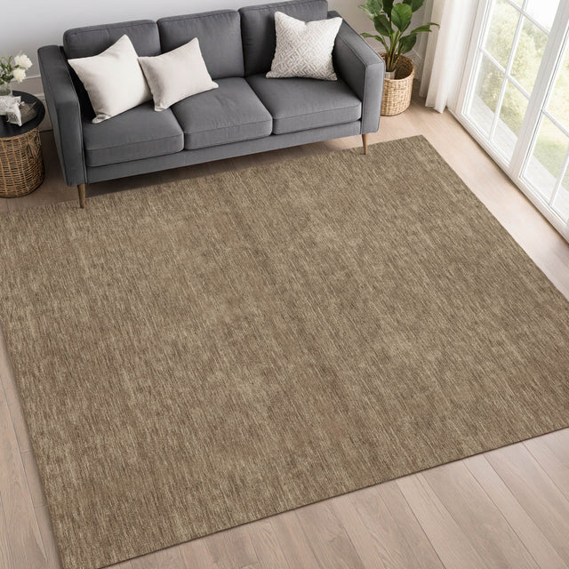 Dalyn Soft Essentials SE6 Mocha Rug shown in a room