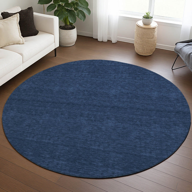 Dalyn Soft Essentials SE6 Navy Rug shown in a room