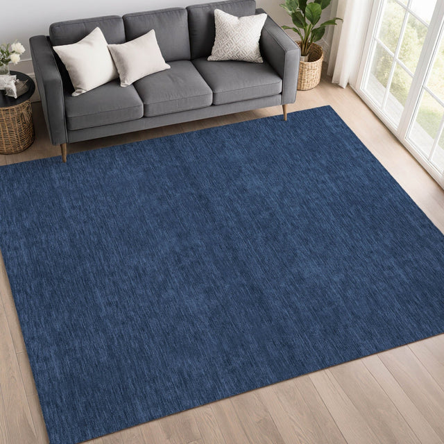 Dalyn Soft Essentials SE6 Navy Rug shown in a room