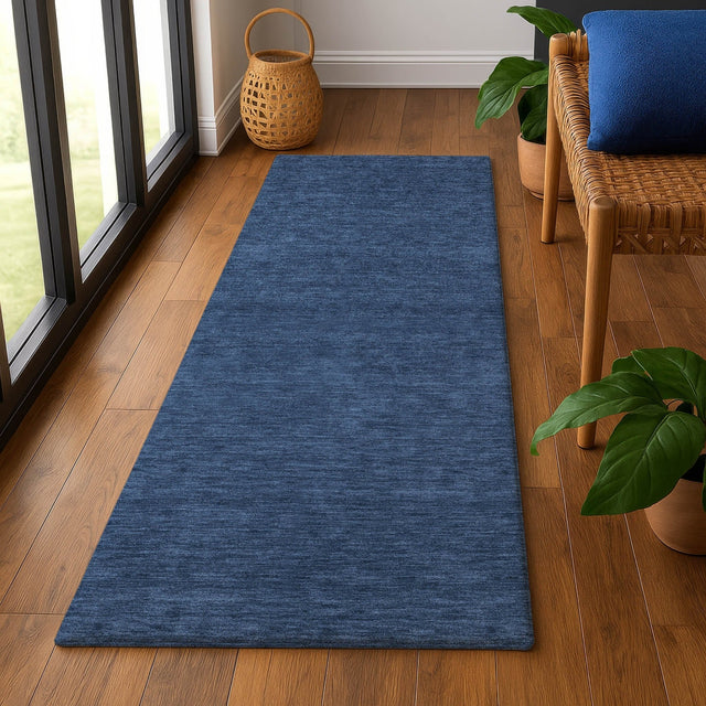 Dalyn Soft Essentials SE6 Navy Rug shown in a room