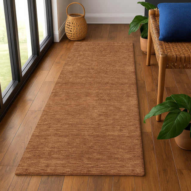 Dalyn Soft Essentials SE6 Paprika Rug shown in a room