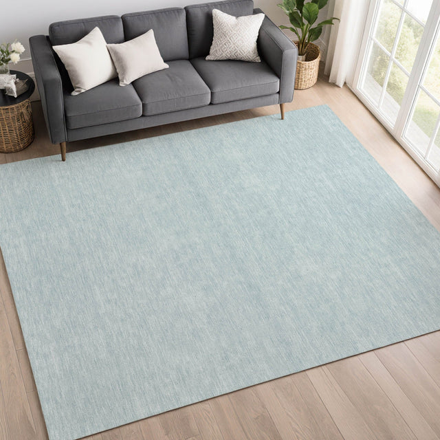 Dalyn Soft Essentials SE6 Sky Rug shown in a room
