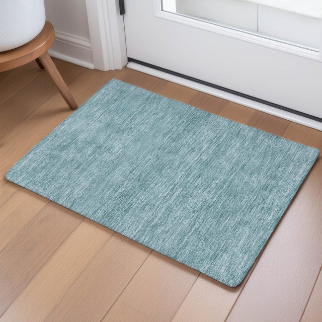 Dalyn Soft Essentials SE6 Teal Rug shown in a room
