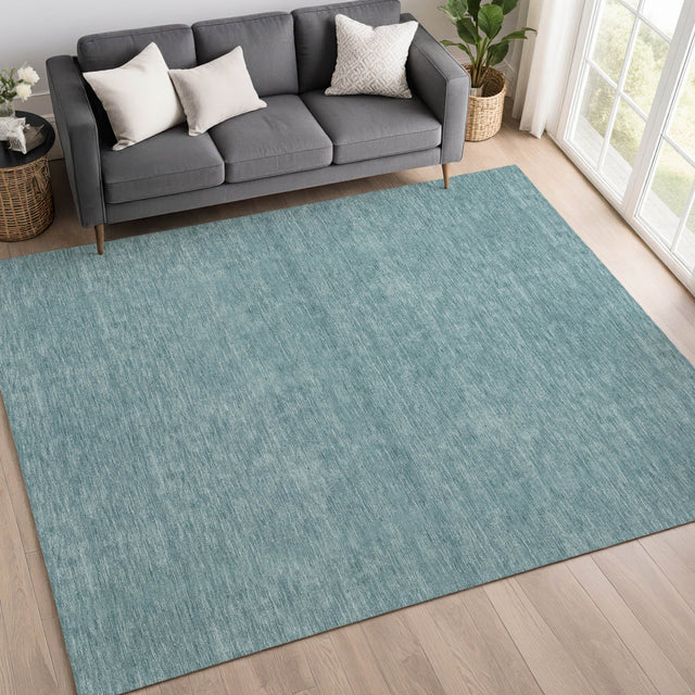Dalyn Soft Essentials SE6 Teal Rug shown in a room