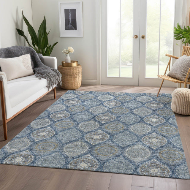 Dalyn Solace SL1 Navy Rug shown in a room