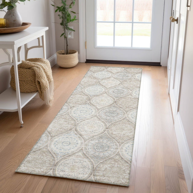 Dalyn Solace SL1 Taupe Rug shown in a room