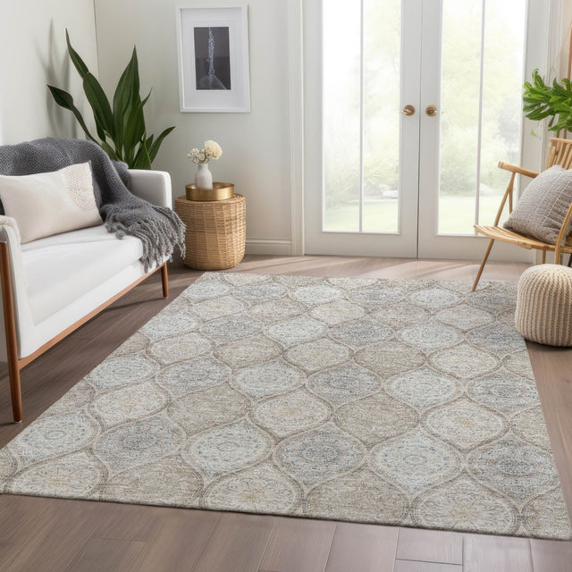 Dalyn Solace SL1 Taupe Rug shown in a room