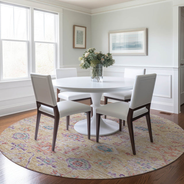 Dalyn Solace SL10 Peach Rug shown in a room