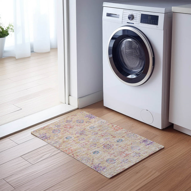 Dalyn Solace SL10 Peach Rug shown in a room