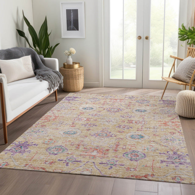 Dalyn Solace SL10 Peach Rug shown in a room
