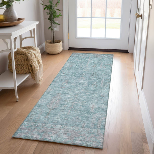 Dalyn Solace SL11 Aqua Rug shown in a room
