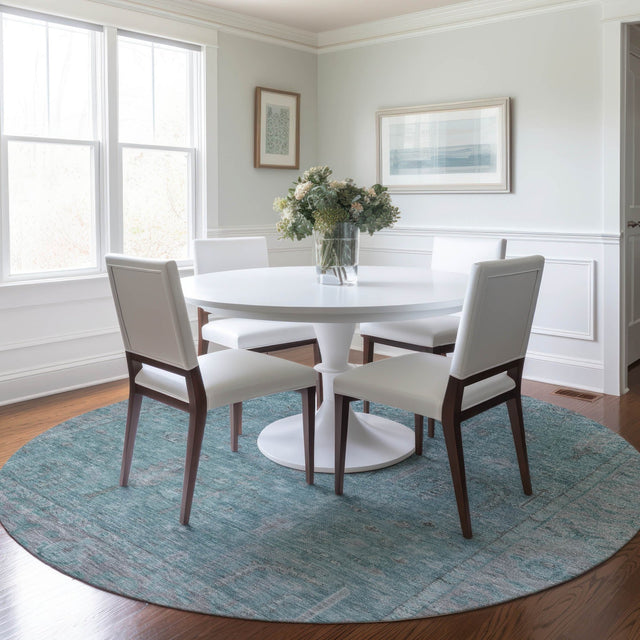 Dalyn Solace SL11 Aqua Rug shown in a room