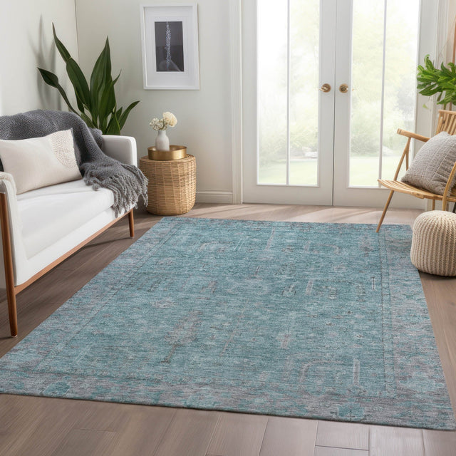 Dalyn Solace SL11 Aqua Rug shown in a room