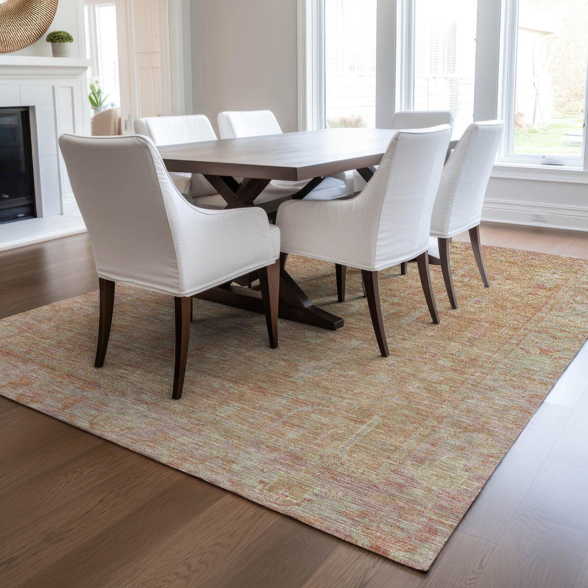 Dalyn Solace SL11 Coral Rug shown in a room