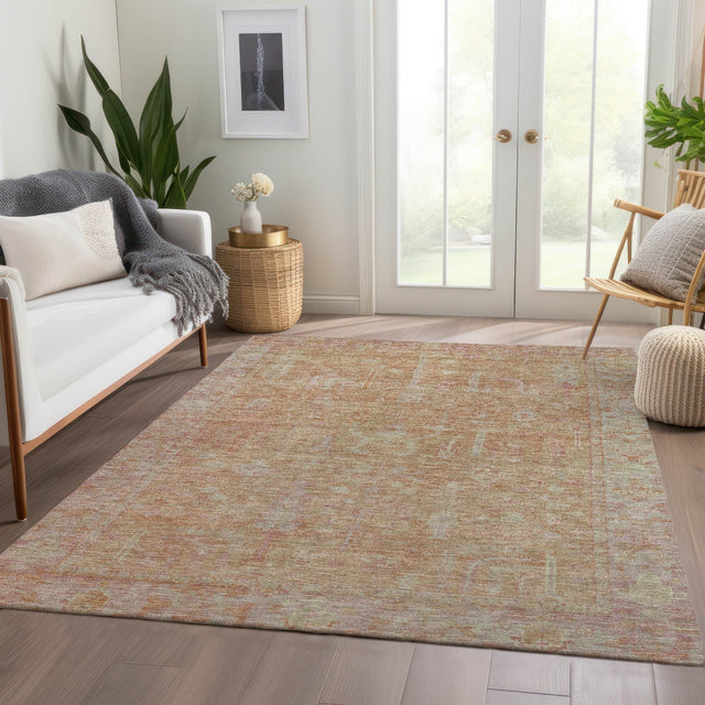 Dalyn Solace SL11 Coral Rug shown in a room