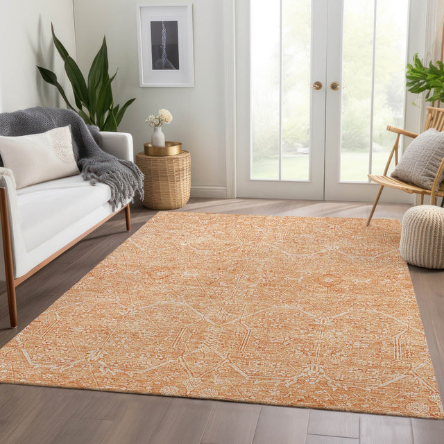 Dalyn Solace SL12 Salmon Rug shown in a room