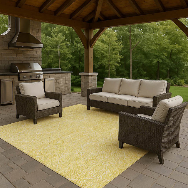 Dalyn Solace SL12 Yellow Rug outdoor lifestyle image