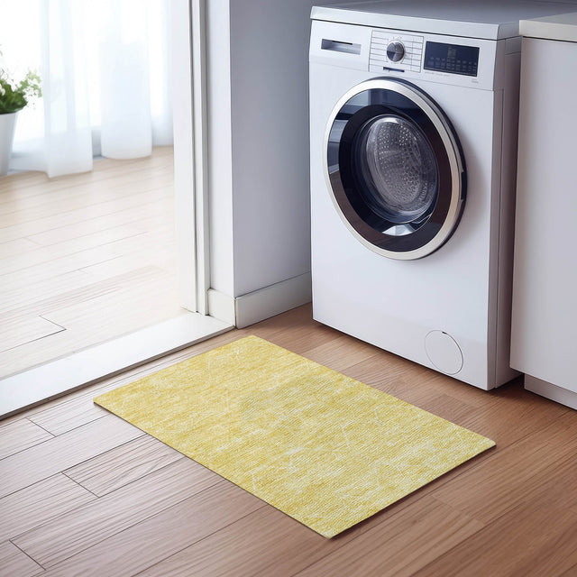 Dalyn Solace SL12 Yellow Rug shown in a room