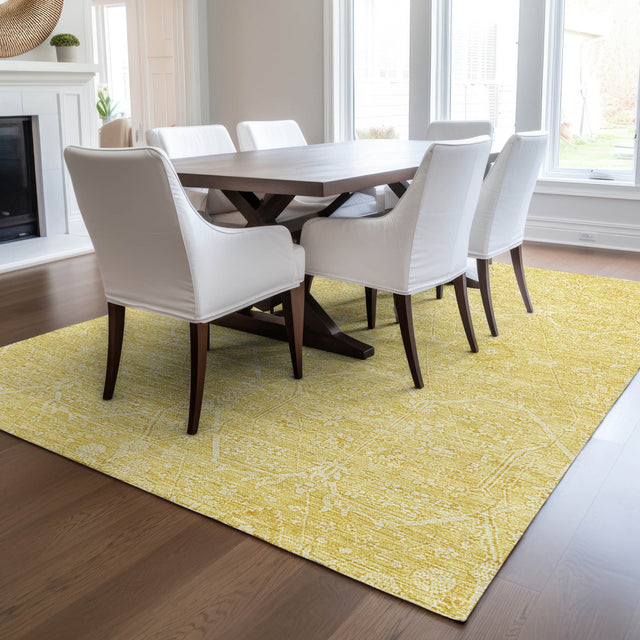 Dalyn Solace SL12 Yellow Rug shown in a room