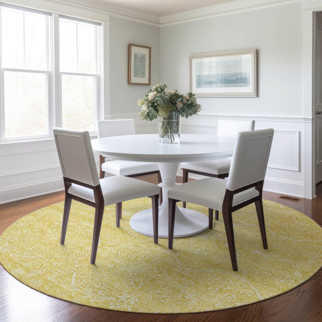 Dalyn Solace SL12 Yellow Rug shown in a room