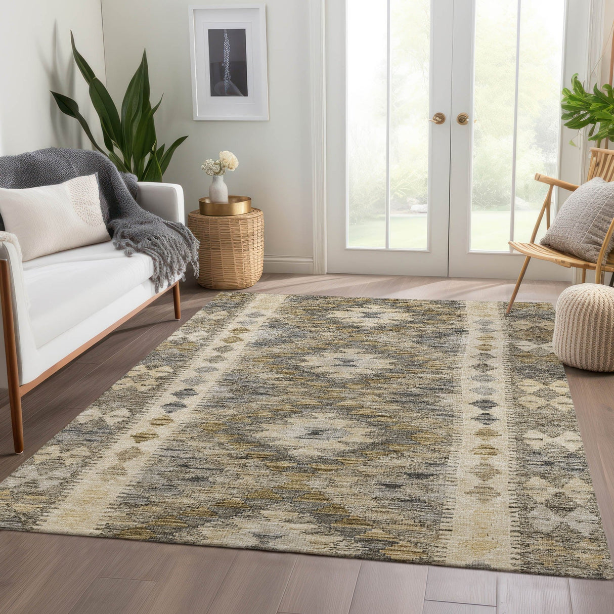Dalyn Solace SL13 Beige Rug shown in a room
