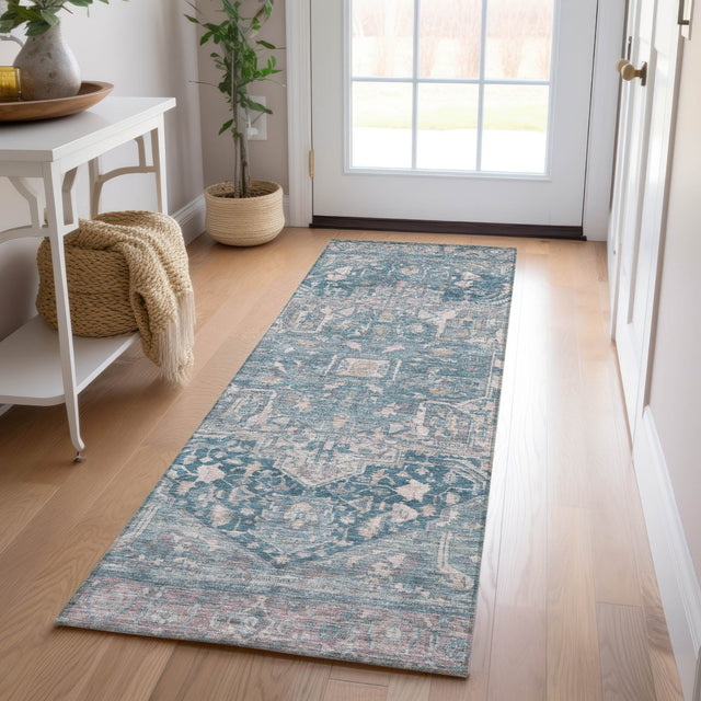 Dalyn Solace SL14 Blue Rug shown in a room