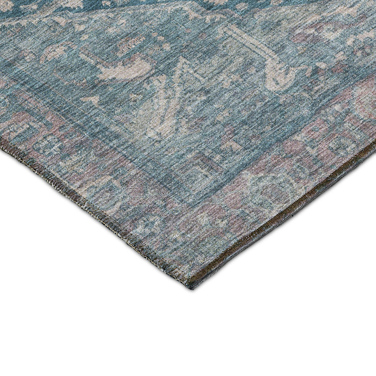 Dalyn Solace SL14 Blue Rug corner detail