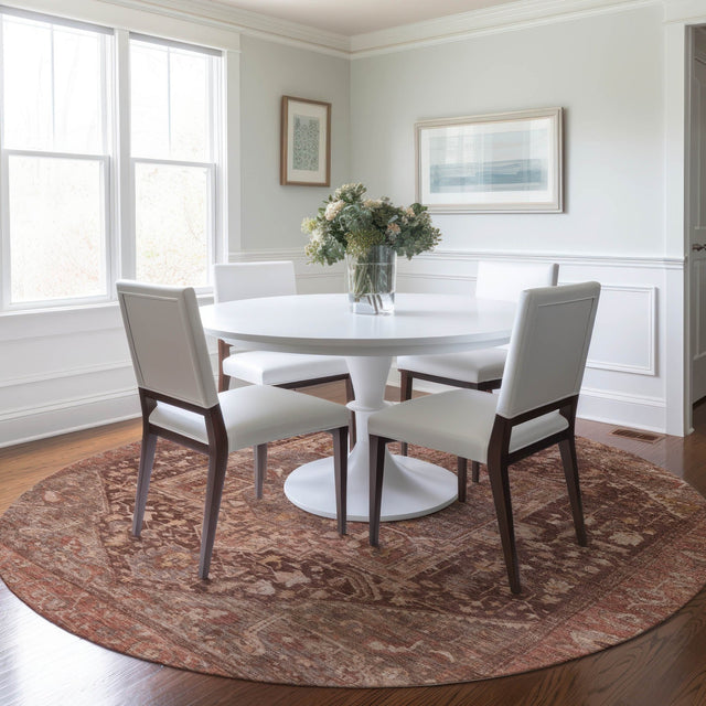 Dalyn Solace SL14 Burgundy Rug shown in a room