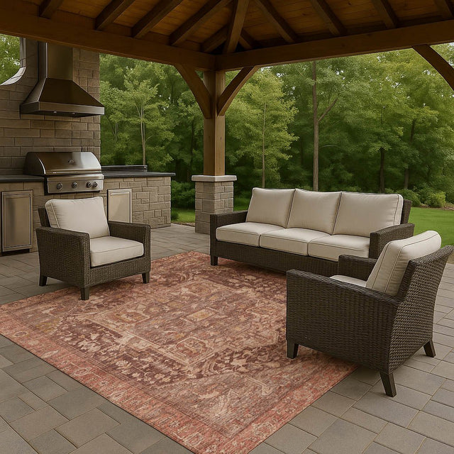 Dalyn Solace SL14 Burgundy Rug outdoor lifestyle image