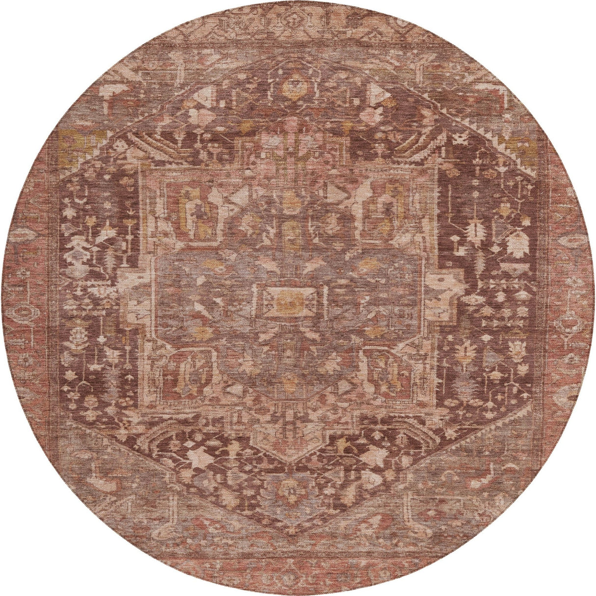 Dalyn Solace SL14 Burgundy Rug round rug