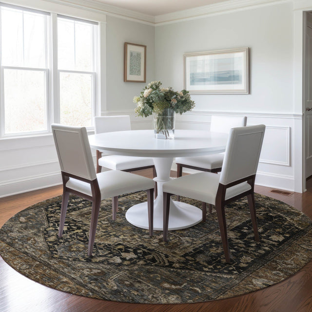Dalyn Solace SL14 Charcoal Rug shown in a room