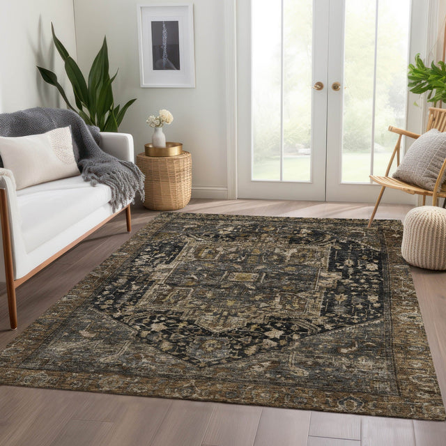 Dalyn Solace SL14 Charcoal Rug shown in a room