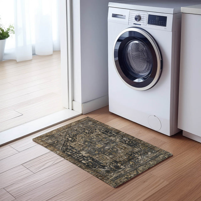 Dalyn Solace SL14 Charcoal Rug shown in a room