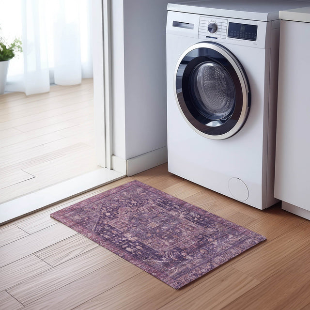 Dalyn Solace SL14 Eggplant Rug shown in a room