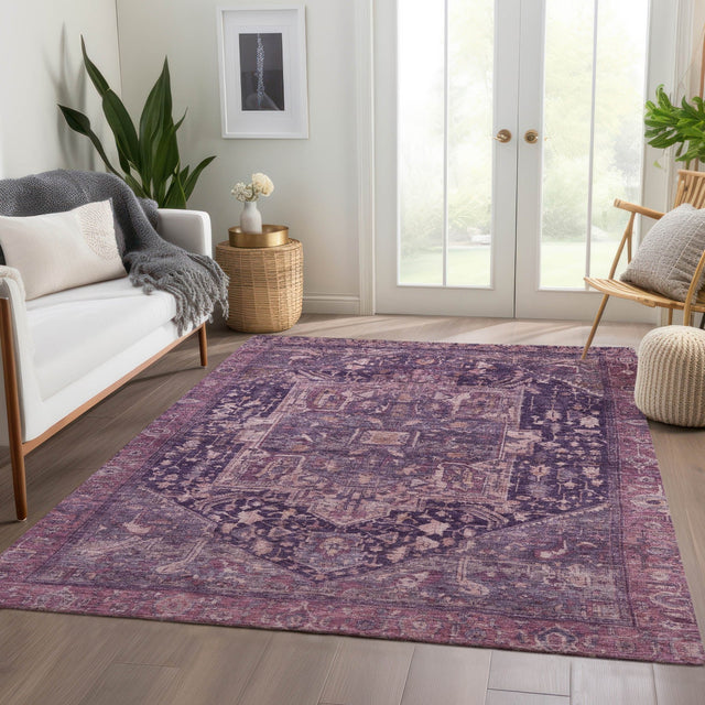 Dalyn Solace SL14 Eggplant Rug shown in a room