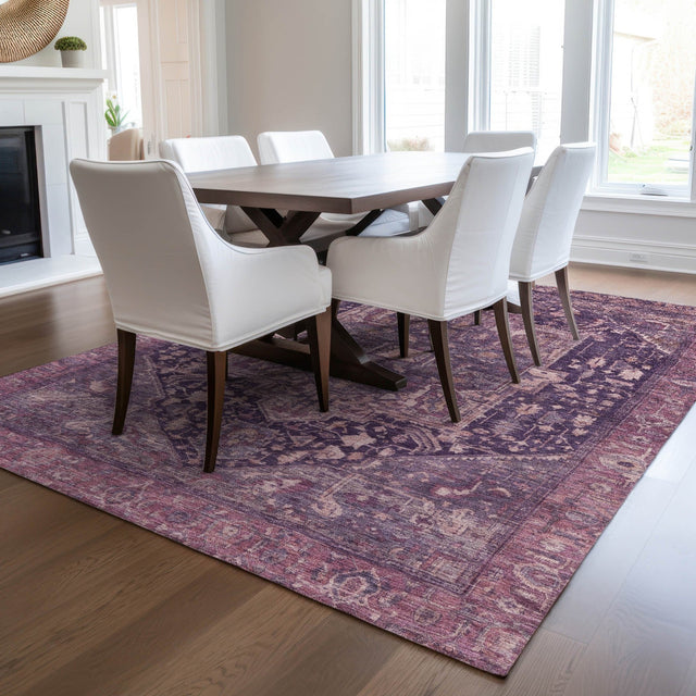 Dalyn Solace SL14 Eggplant Rug shown in a room