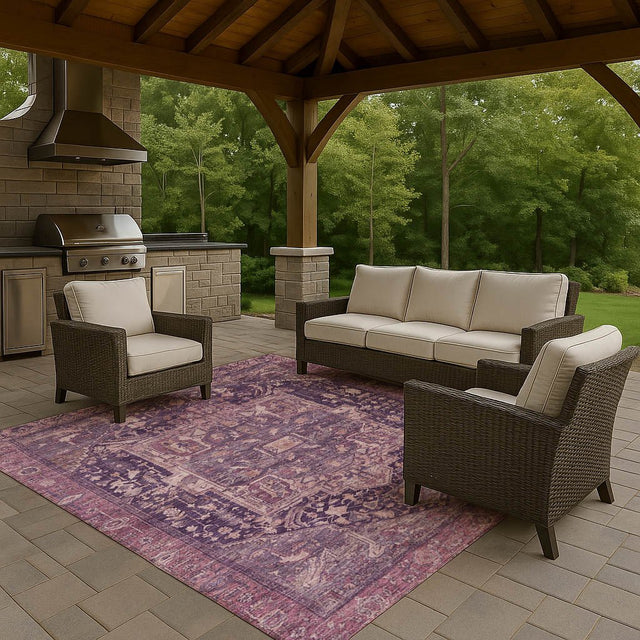 Dalyn Solace SL14 Eggplant Rug outdoor lifestyle image