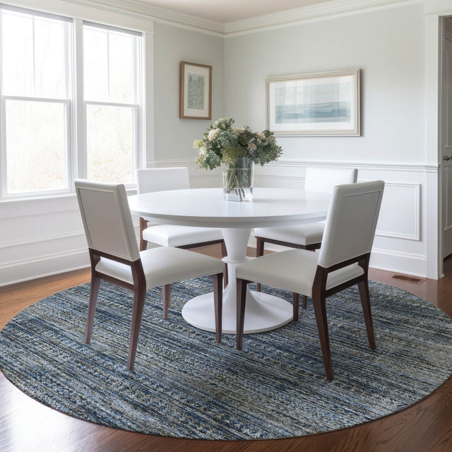Dalyn Solace SL3 Denim Rug shown in a room