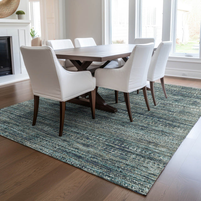 Dalyn Solace SL3 Teal Rug shown in a room