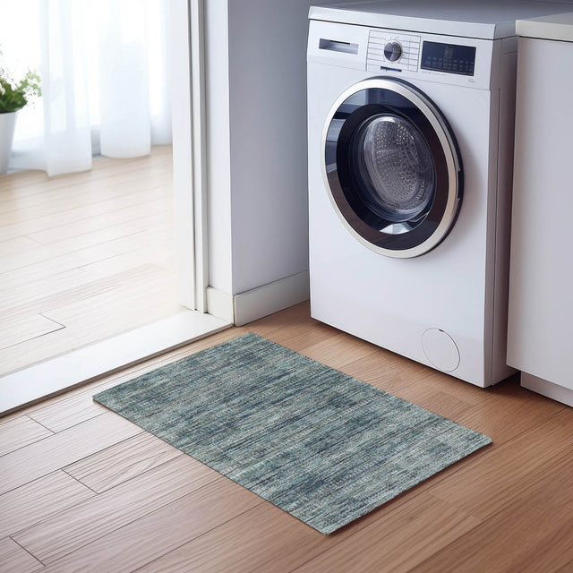 Dalyn Solace SL3 Teal Rug shown in a room