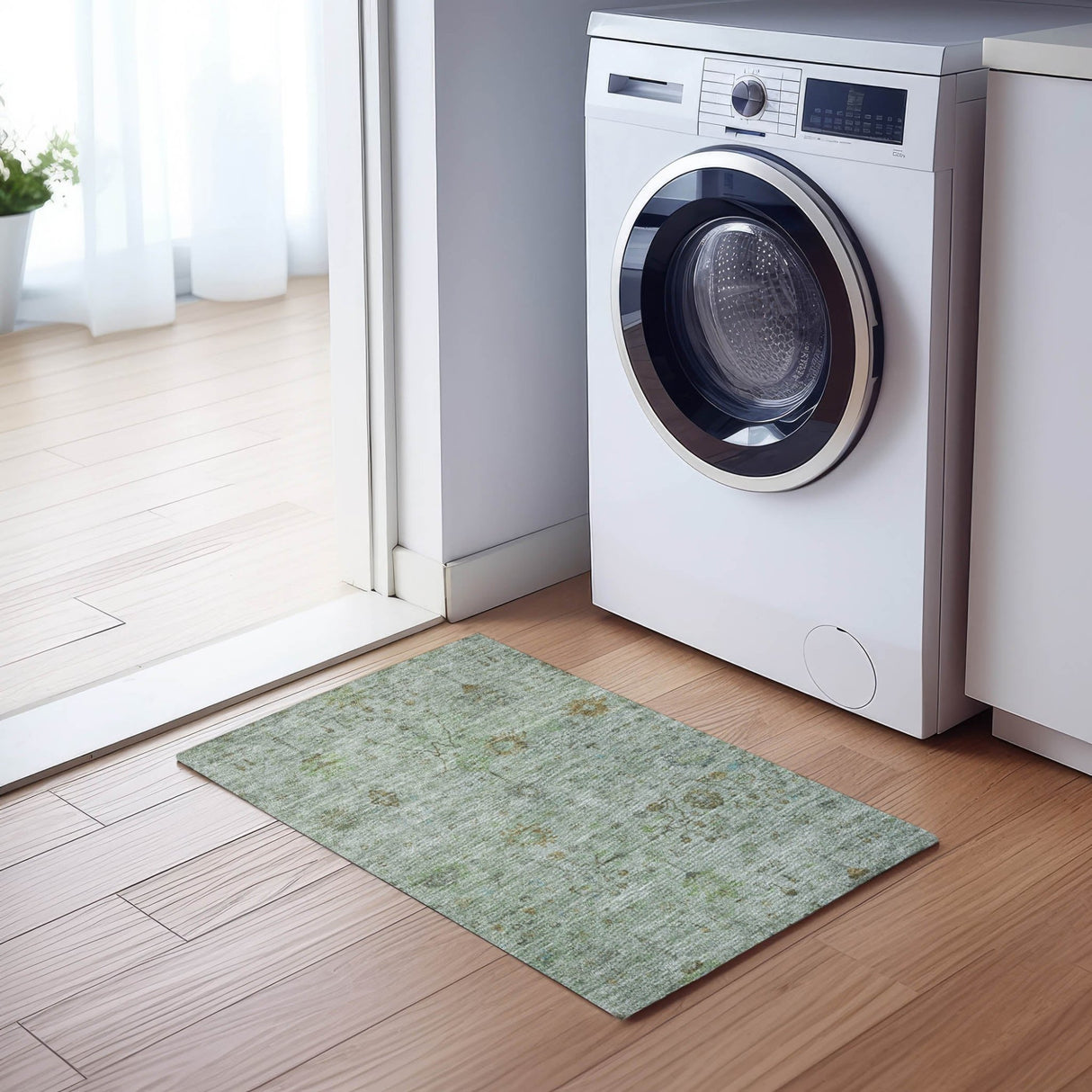 Dalyn Solace SL4 Aloe Rug shown in a room