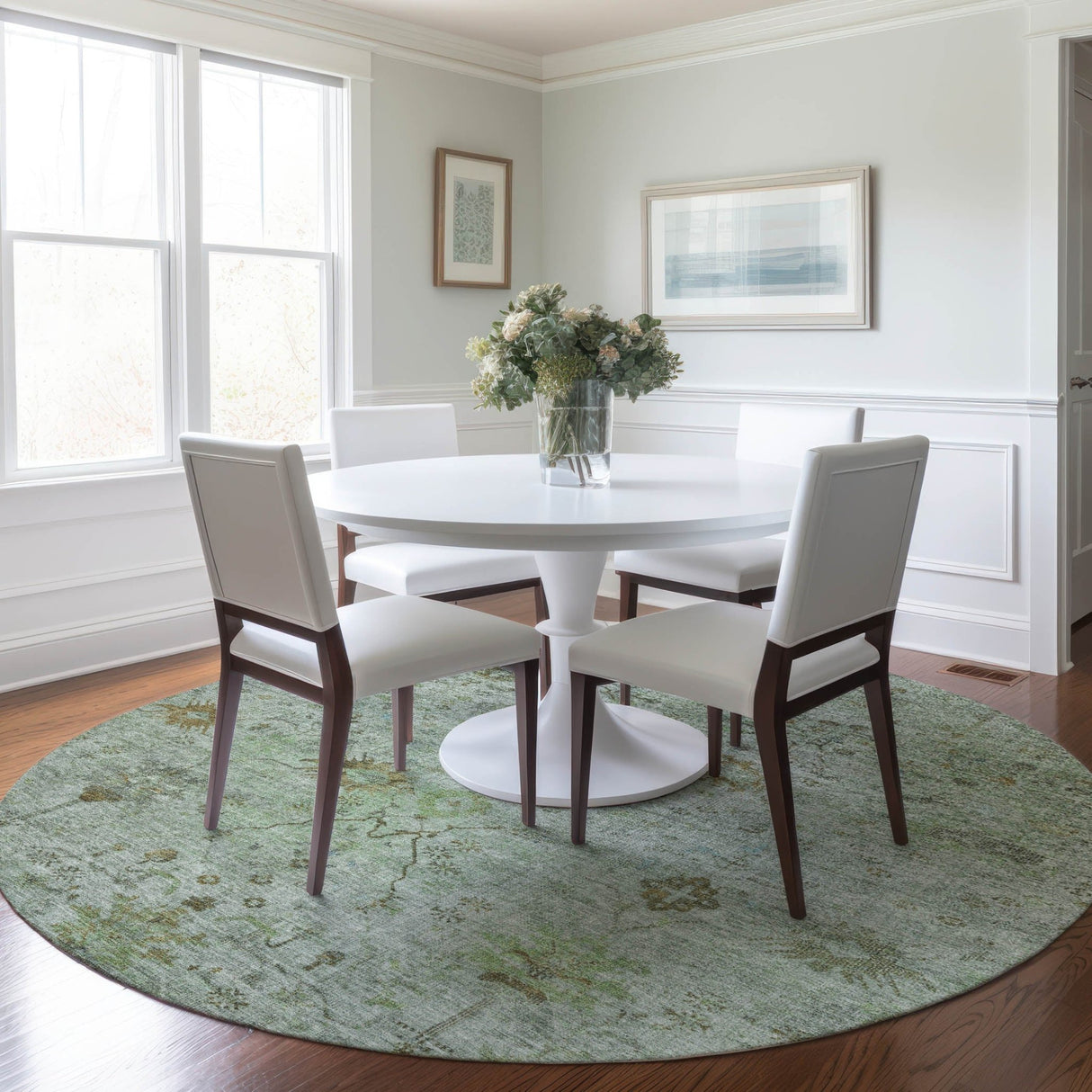 Dalyn Solace SL4 Aloe Rug shown in a room