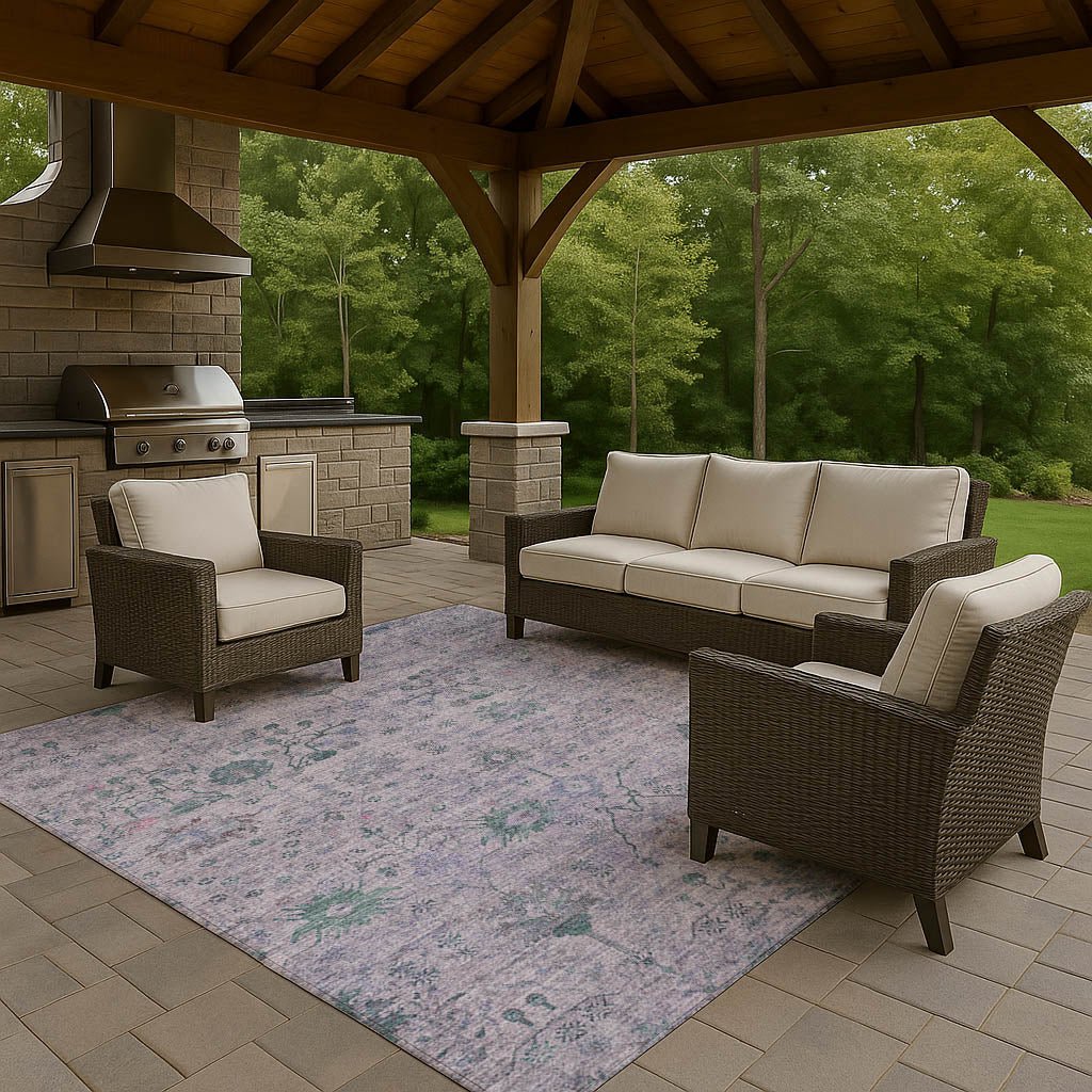 Dalyn Solace SL4 Lavender Rug outdoor lifestyle image