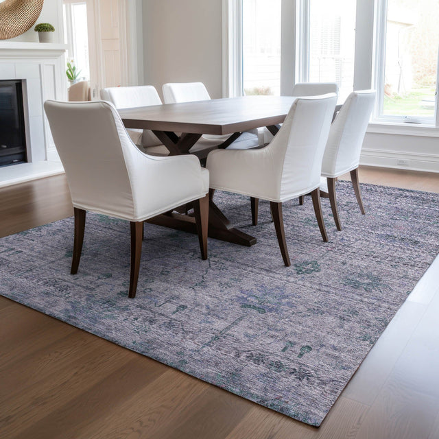 Dalyn Solace SL4 Lavender Rug shown in a room