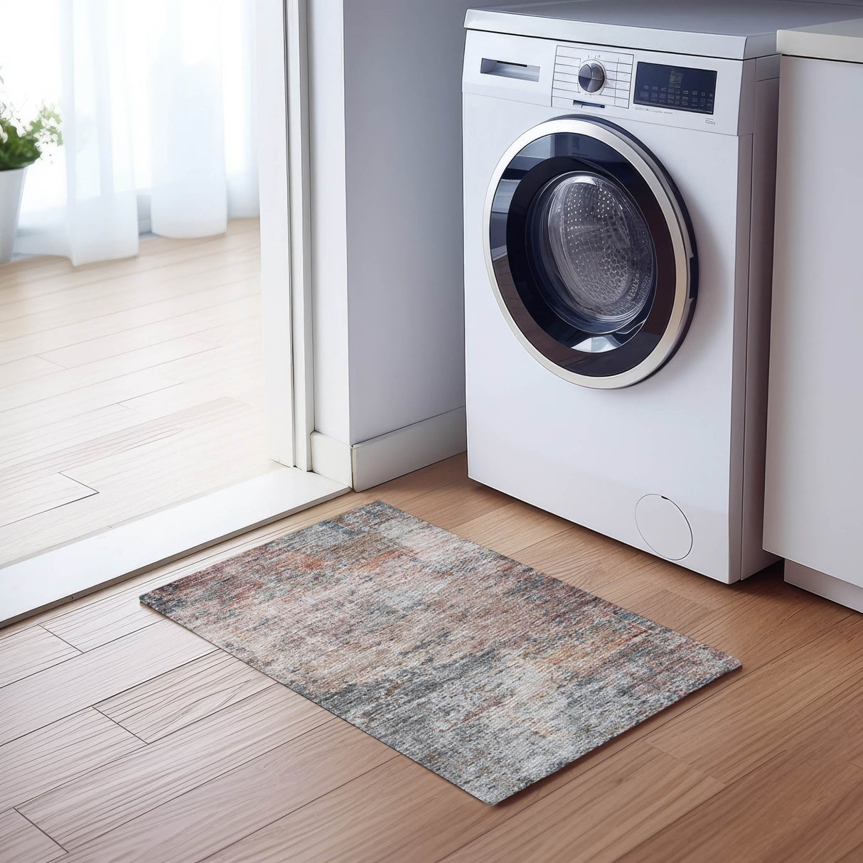 Dalyn Solace SL5 Gray Rug shown in a room