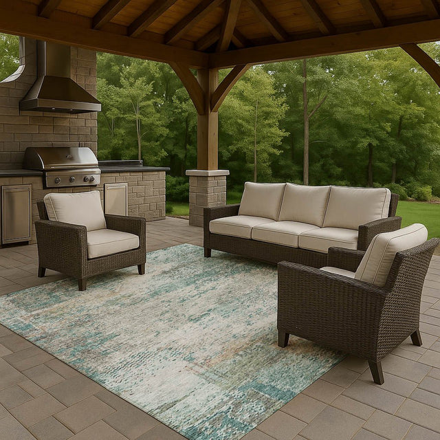 Dalyn Solace SL5 Teal Rug outdoor lifestyle image